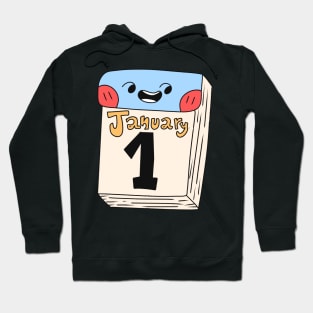 Cute New Year Calendar Hoodie